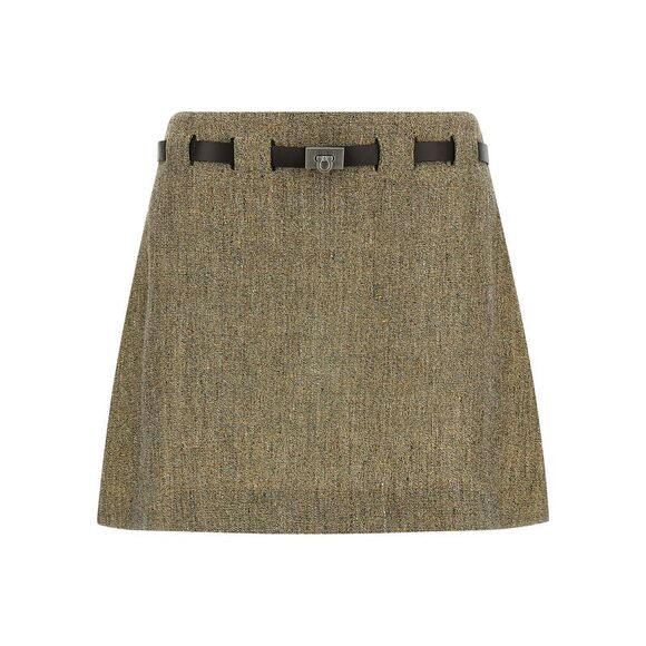 FERRAGAMO Dresses & Skirts - Ferragamo Women 'Gancini' Belt Skirt